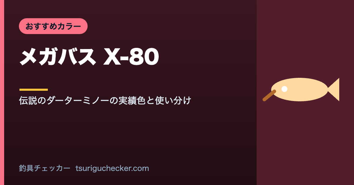 メガバス X-80 - 伝説のダーターミノーの実績色と使い分け