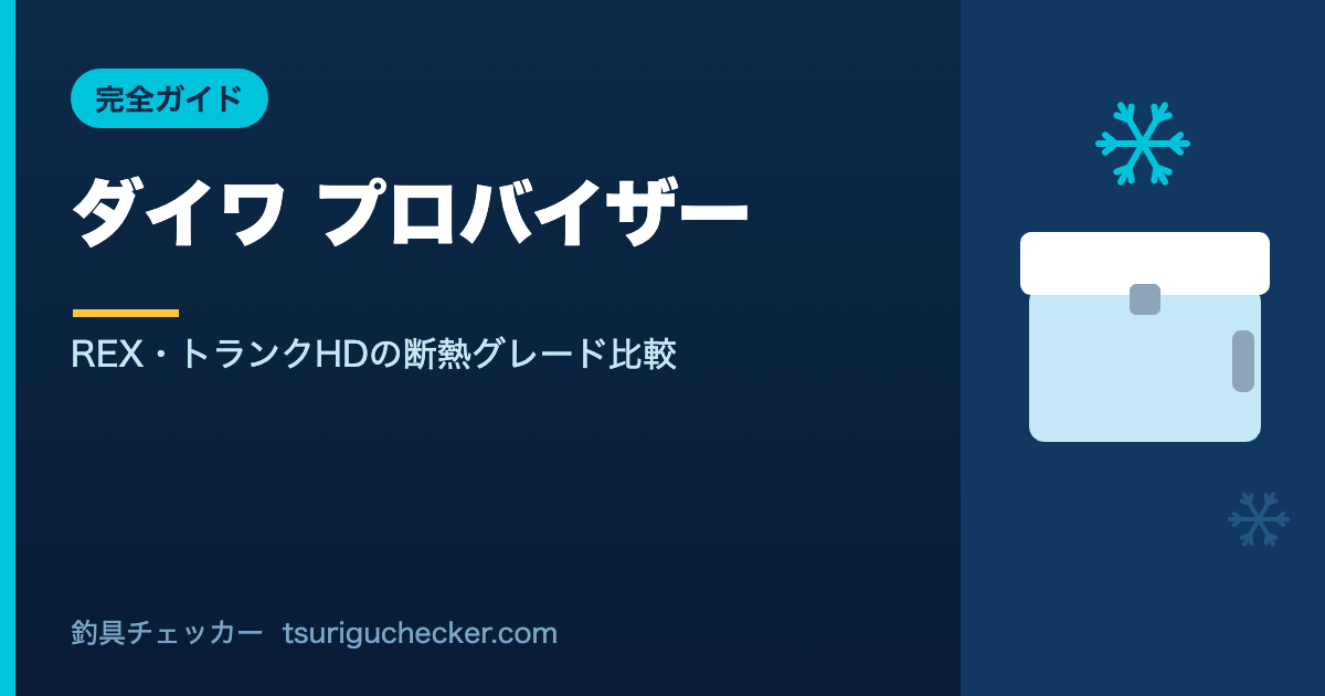 ダイワ プロバイザー - REX・トランクHDの断熱グレード比較