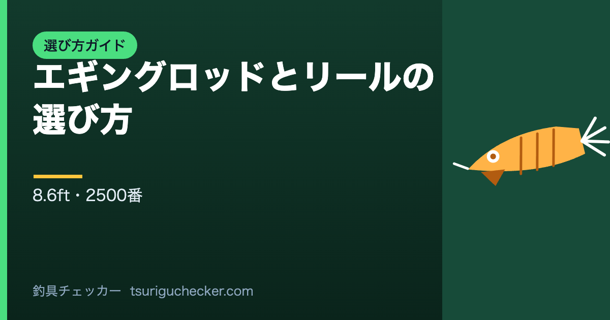 エギングロッドとリールの選び方 - 8.6ft・2500番